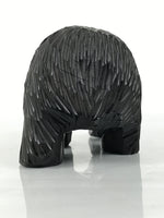 Japanese Wooden Carved Ainu Bear Statue Vtg Sculpture Hokkaido Brown AB128