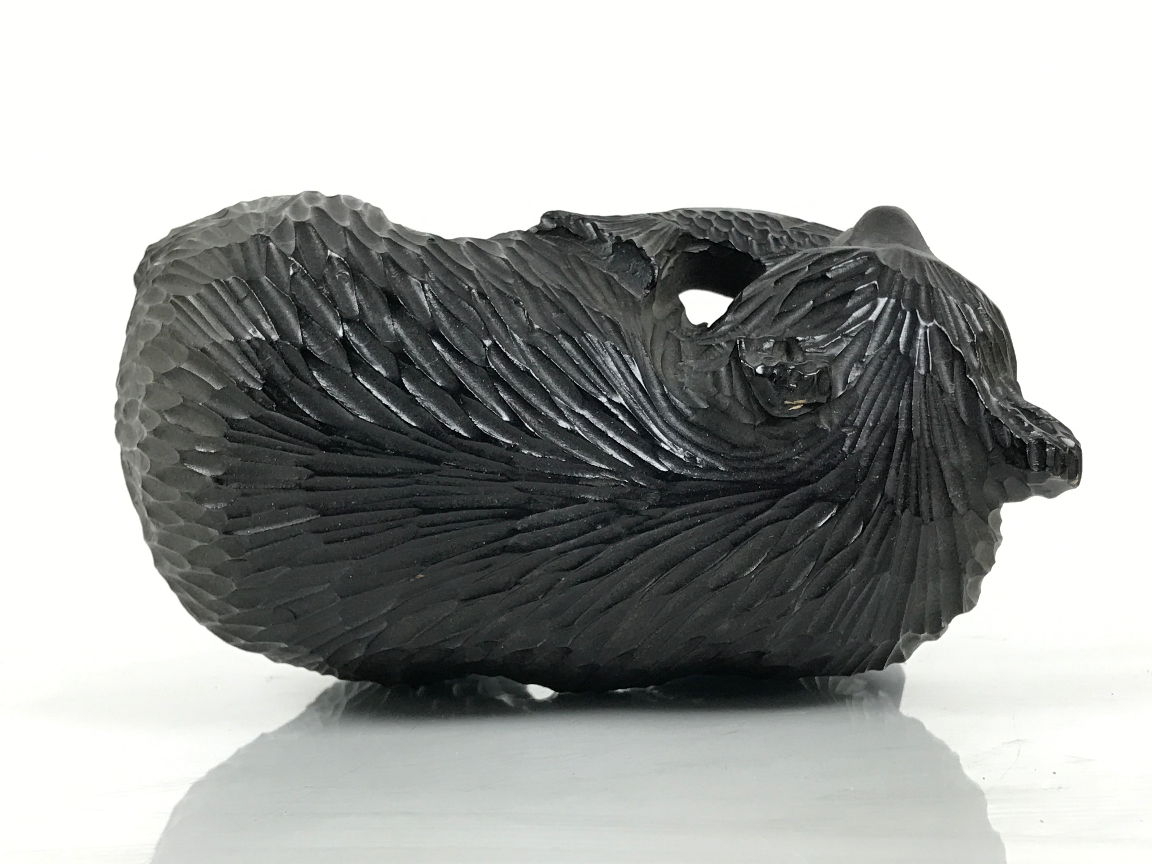 Japanese Wooden Carved Ainu Bear Statue Vtg Sculpture Hokkaido Brown AB128