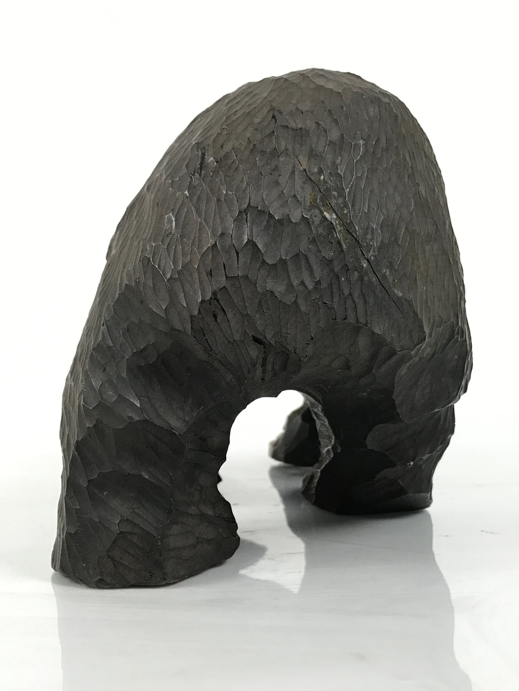 Japanese Wooden Carved Ainu Bear Statue Vtg Sculpture Hokkaido Brown AB129