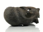 Japanese Wooden Carved Ainu Bear Statue Vtg Sculpture Hokkaido Brown AB129