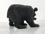 Japanese Wooden Carved Ainu Bear Statue Vtg Sculpture Hokkaido Brown AB130