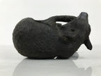 Japanese Wooden Carved Ainu Bear Statue Vtg Sculpture Hokkaido Brown AB130