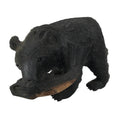 Japanese Wooden Carved Ainu Bear Statue Vtg Sculpture Hokkaido Brown AB130