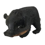 Japanese Wooden Carved Ainu Bear Statue Vtg Sculpture Hokkaido Brown AB130