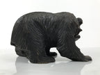 Japanese Wooden Carved Ainu Bear Statue Vtg Sculpture Hokkaido Brown AB131