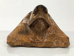 Japanese Wooden Carved Ainu Bear Wall Hanging Decor Vtg Hokkaido Brown AB125
