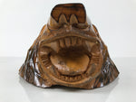 Japanese Wooden Carved Ainu Bear Wall Hanging Decor Vtg Hokkaido Brown AB126