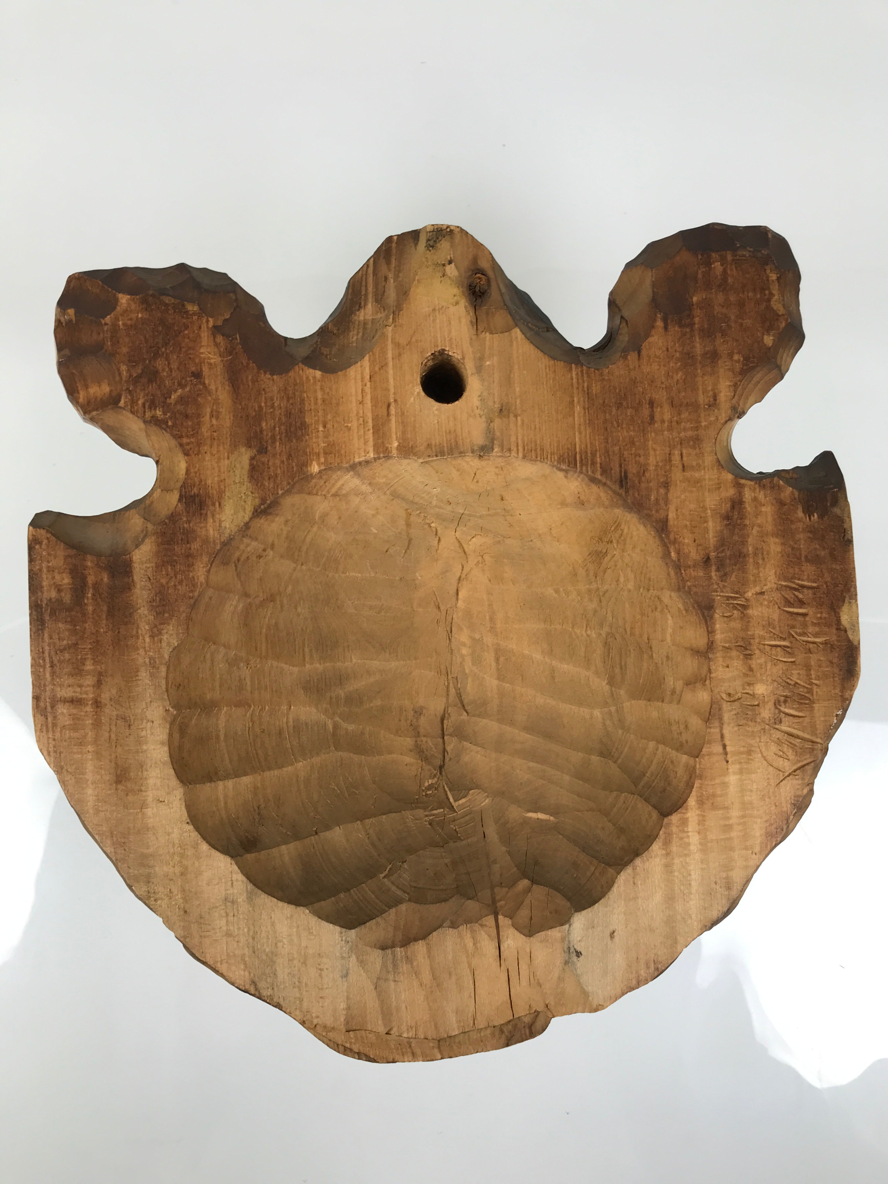 Japanese Wooden Carved Ainu Bear Wall Hanging Decor Vtg Hokkaido Brown AB126