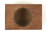 Japanese Wooden Carved Cake Mold Kashigata Sweet Wagashi Vtg Round Shape Kg416