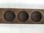 Japanese Wooden Carved Cake Mold Kashigata Sweet Wagashi Vtg Round Shape Kg569