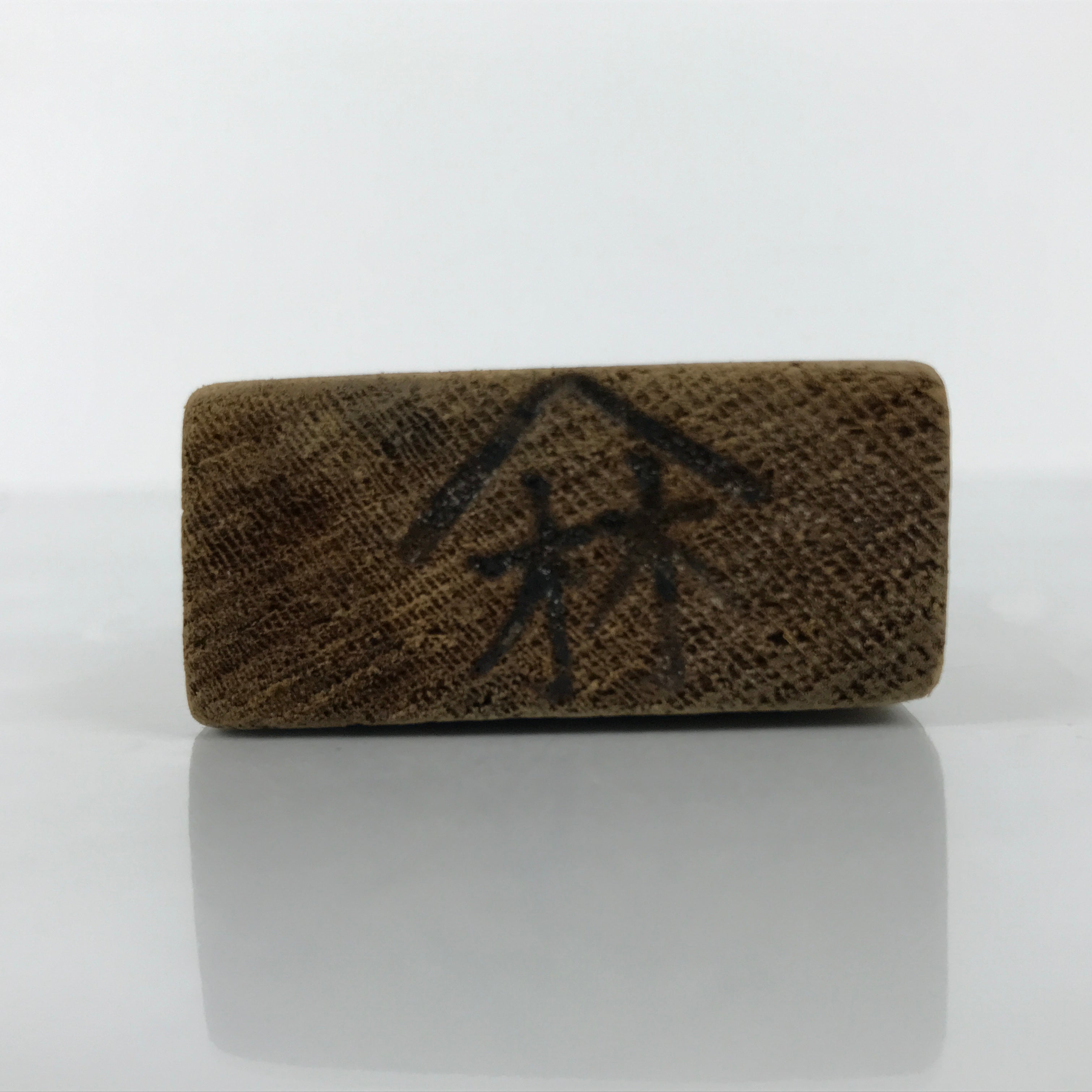 Japanese Wooden Carved Cake Mold Kashigata Vtg Sweet Wagashi Noshi Mark Kg805