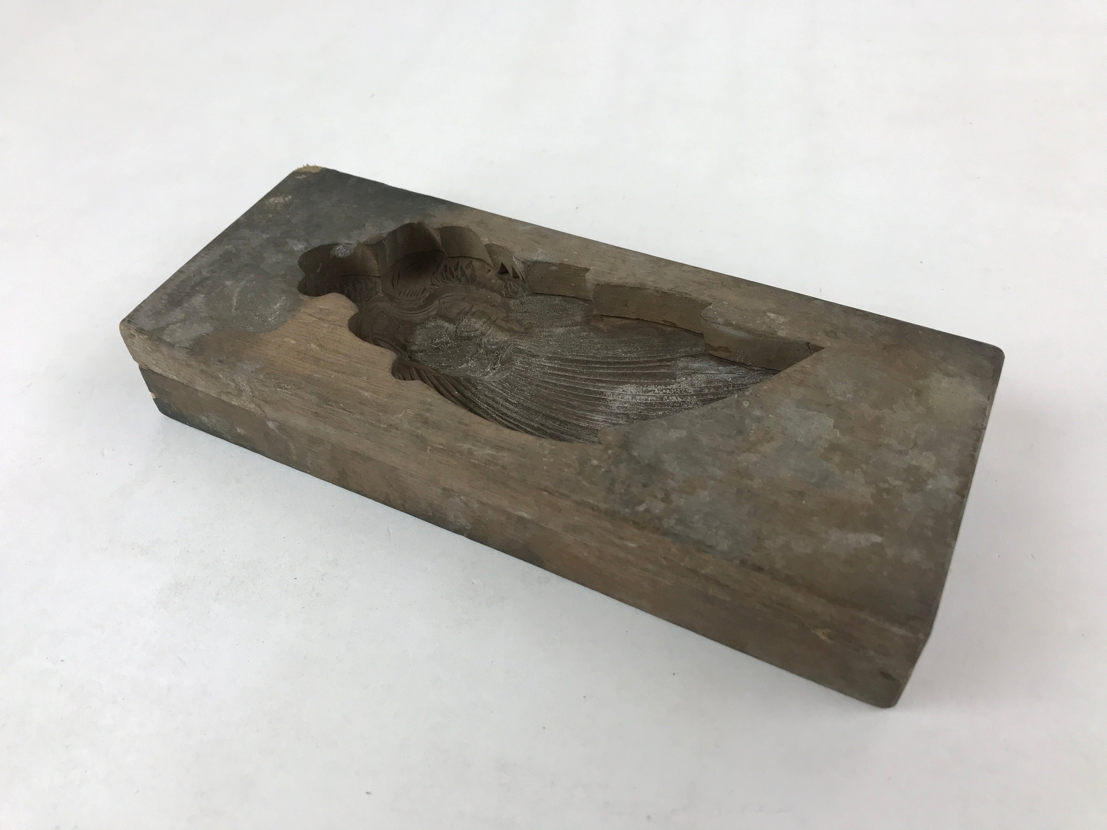Japanese Wooden Carved Kashigata Cake Mold Sweet Wagashi Minogame Turtle Kg489
