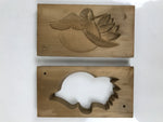 Japanese Wooden Carved Kashigata Cake Mold Sweet Wagashi Rising Sun Crane Kg629