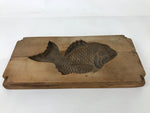 Japanese Wooden Carved Kashigata Cake Mold Sweet Wagashi Tai Madai Fish Kg567