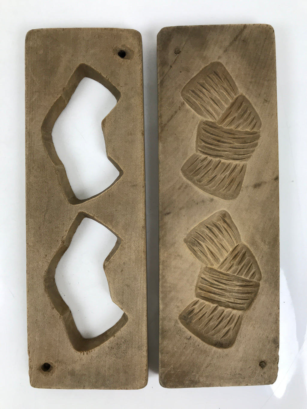 Japanese Wooden Carved Kashigata Cake Mold Sweet Wagashi Tied Kombu Kelp Kg699