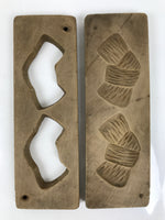 Japanese Wooden Carved Kashigata Cake Mold Sweet Wagashi Tied Kombu Kelp Kg699