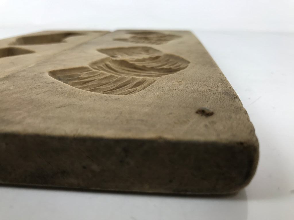 Japanese Wooden Carved Kashigata Cake Mold Sweet Wagashi Tied Kombu Kelp Kg699