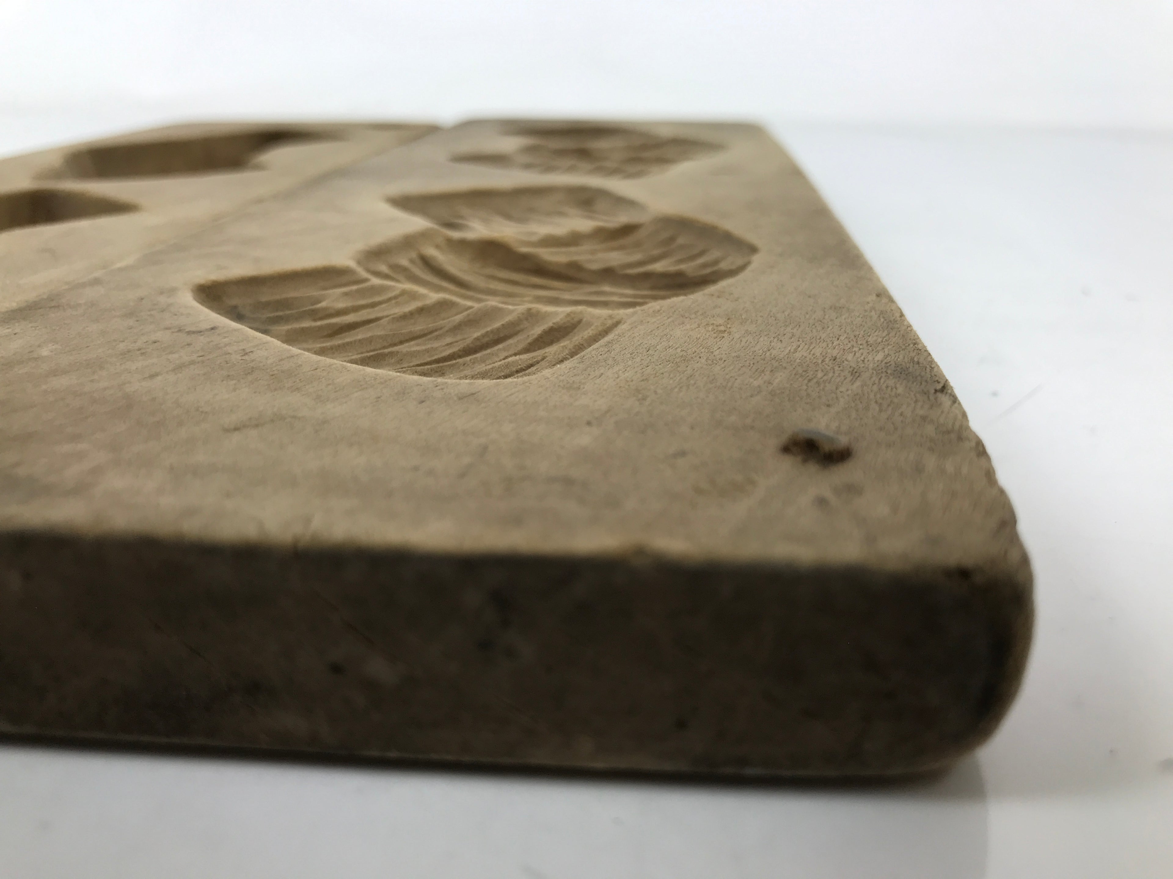 Japanese Wooden Carved Kashigata Cake Mold Sweet Wagashi Tied Kombu Kelp Kg699