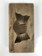 Japanese Wooden Carved Kashigata Cake Mold Sweet Wagashi Tied Kombu Kelp Kg721