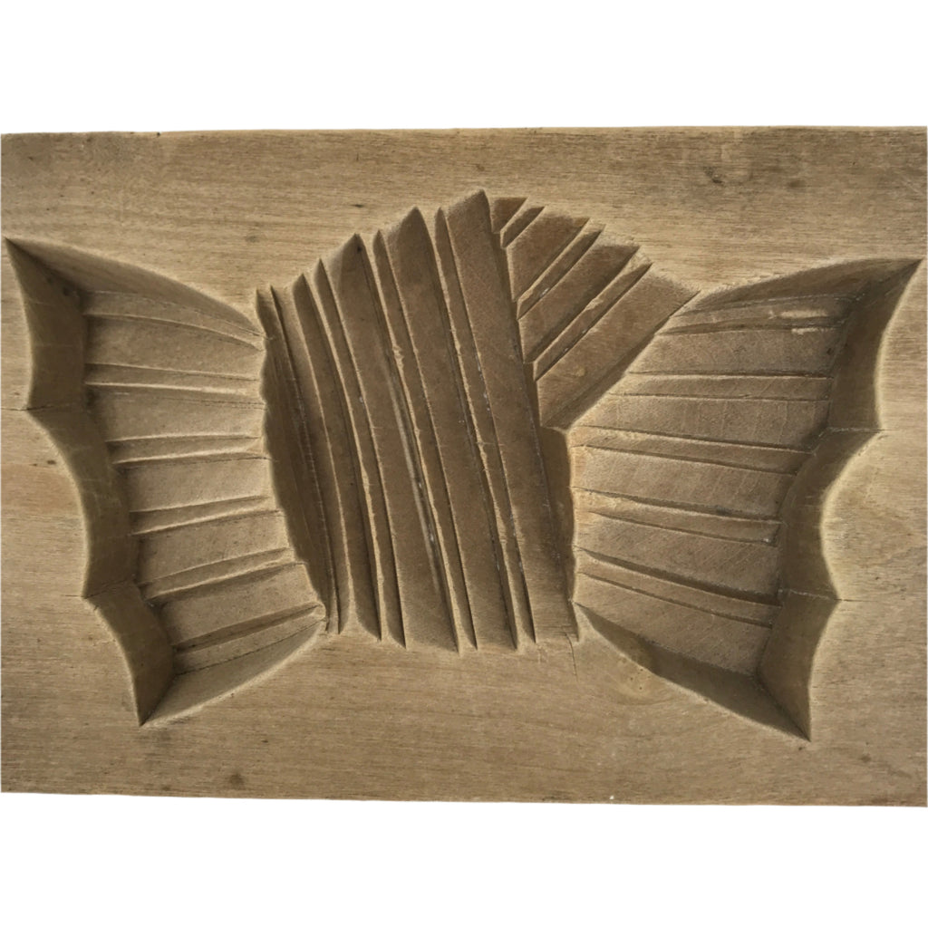 Japanese Wooden Carved Kashigata Cake Mold Sweet Wagashi Tied Kombu Kelp Kg721