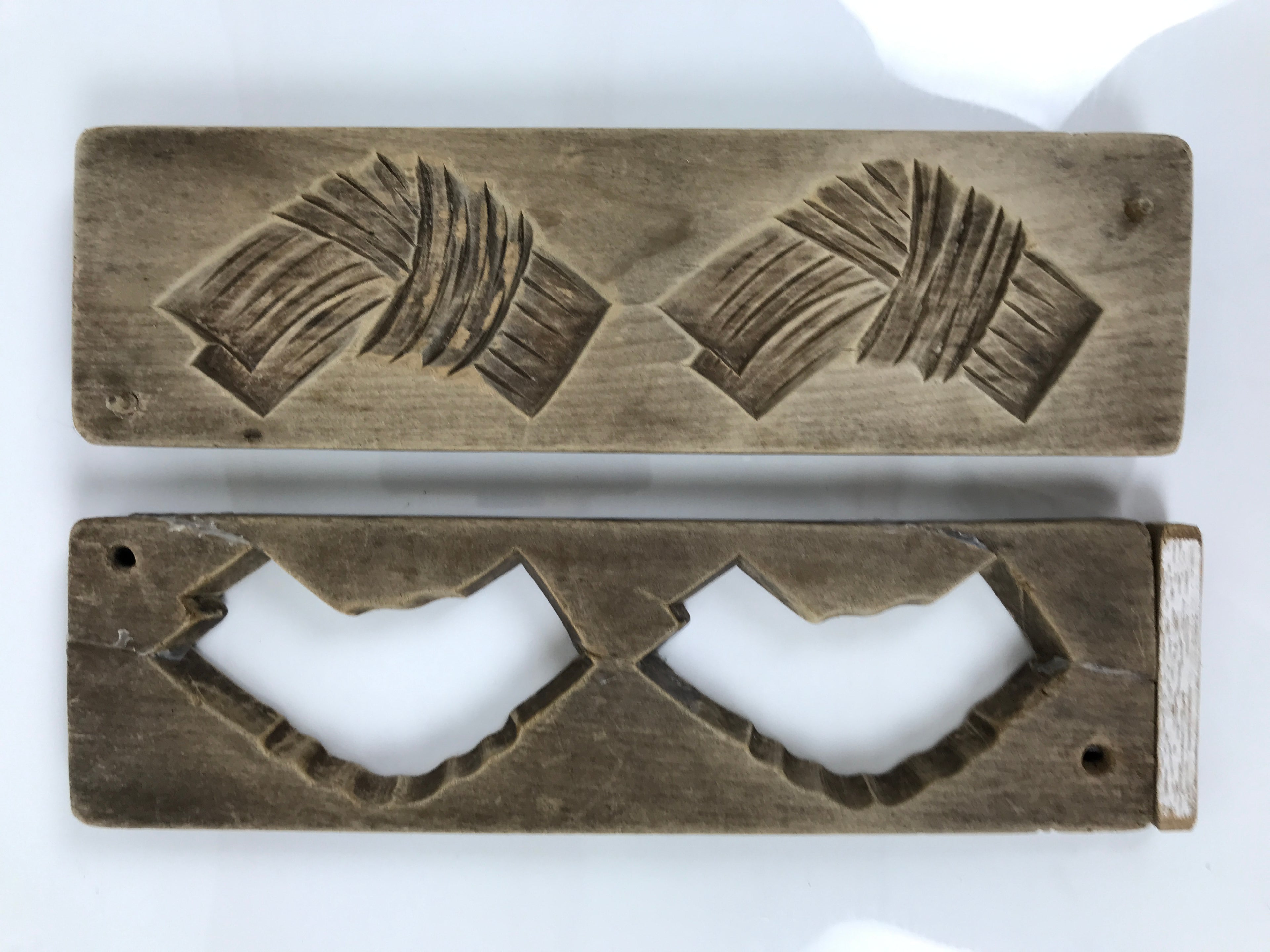 Japanese Wooden Carved Kashigata Cake Mold Sweet Wagashi Tied Kombu Kelp Kg751