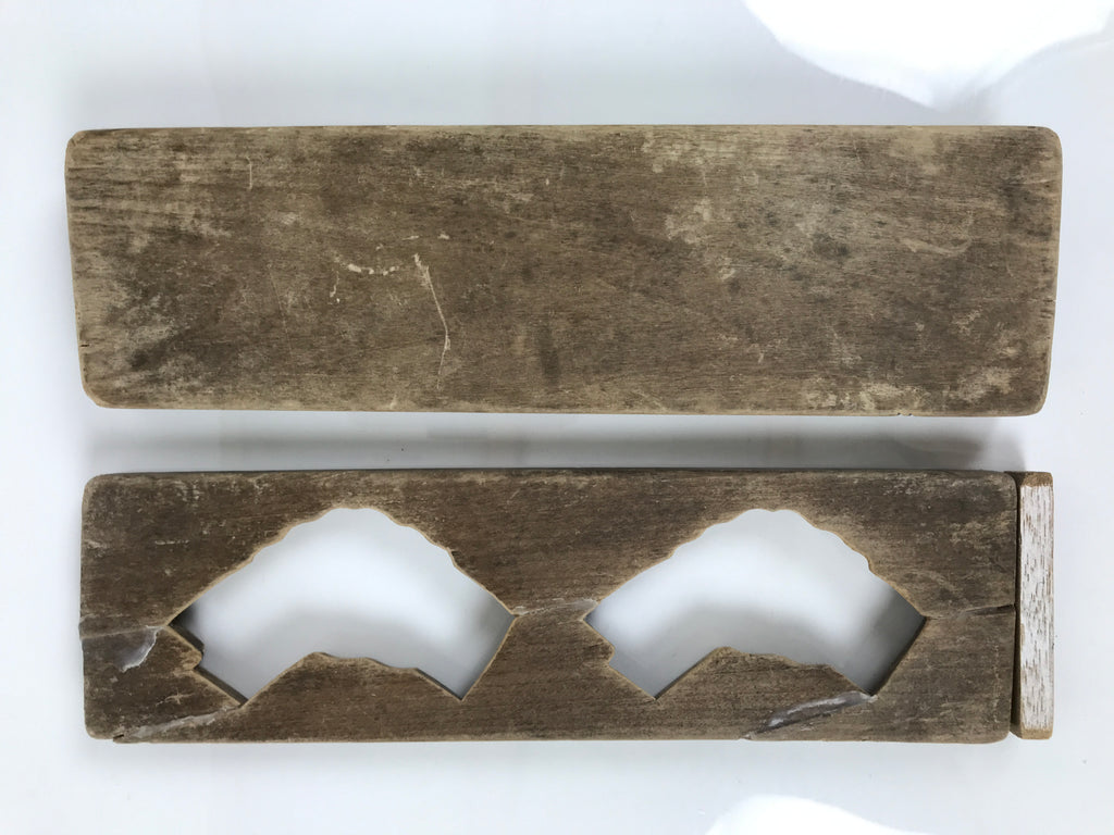 Japanese Wooden Carved Kashigata Cake Mold Sweet Wagashi Tied Kombu Kelp Kg751
