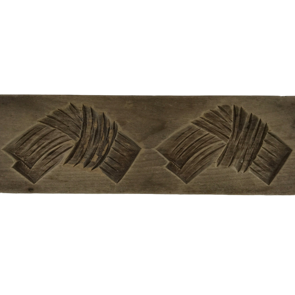 Japanese Wooden Carved Kashigata Cake Mold Sweet Wagashi Tied Kombu Kelp Kg751