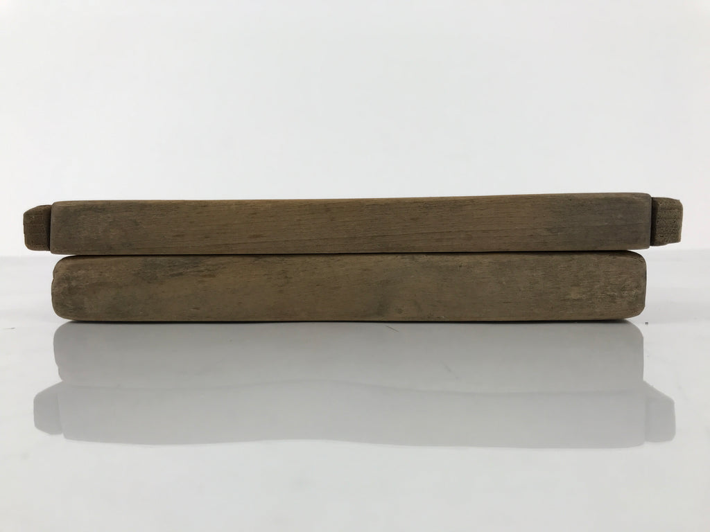 Japanese Wooden Carved Kashigata Cake Mold Sweet Wagashi Tied Kombu Kelp Kg754