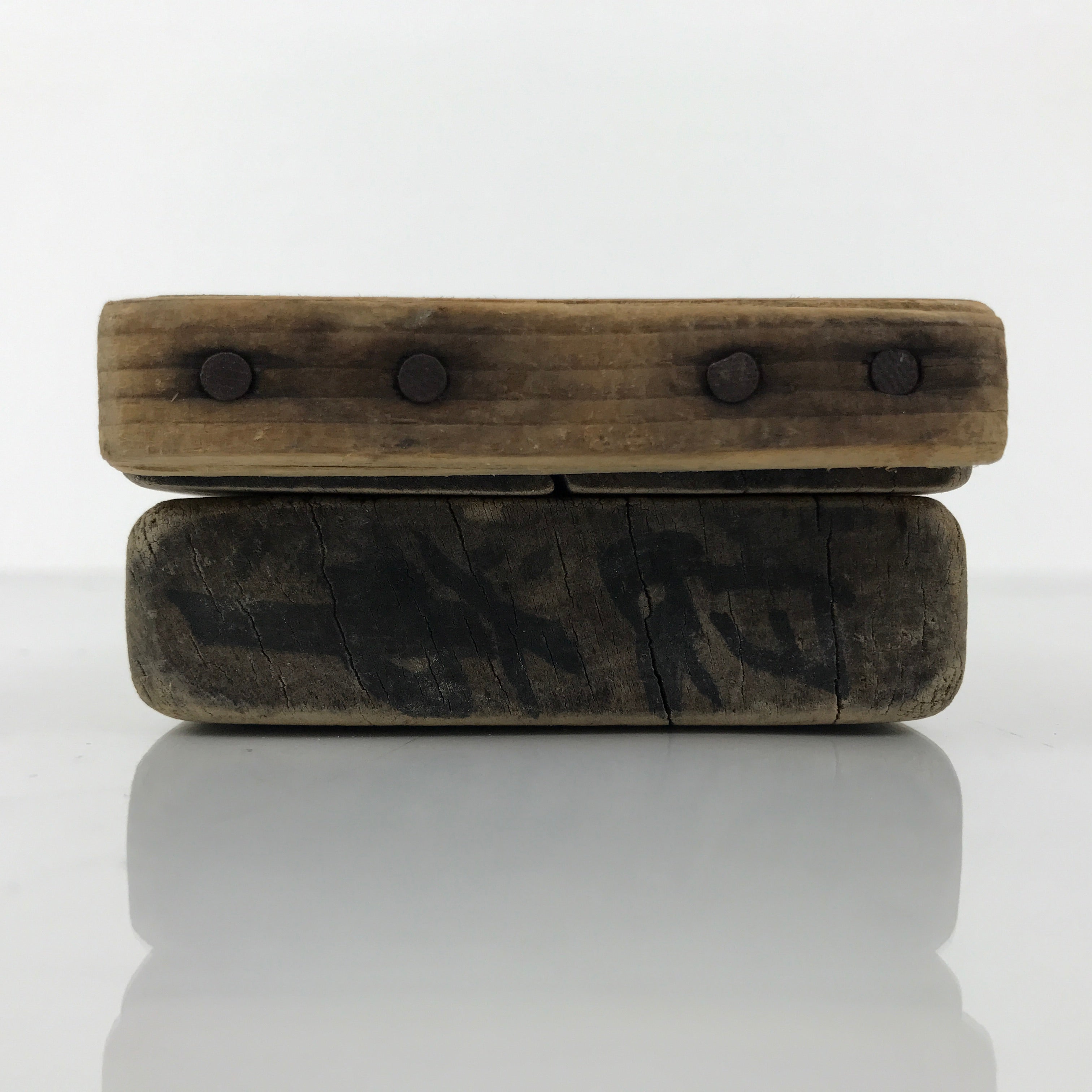 Japanese Wooden Carved Kashigata Cake Mold Sweet Wagashi Tied Kombu Kelp Kg754
