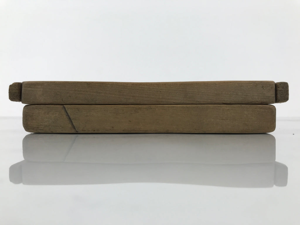 Japanese Wooden Carved Kashigata Cake Mold Sweet Wagashi Tied Kombu Kelp Kg754