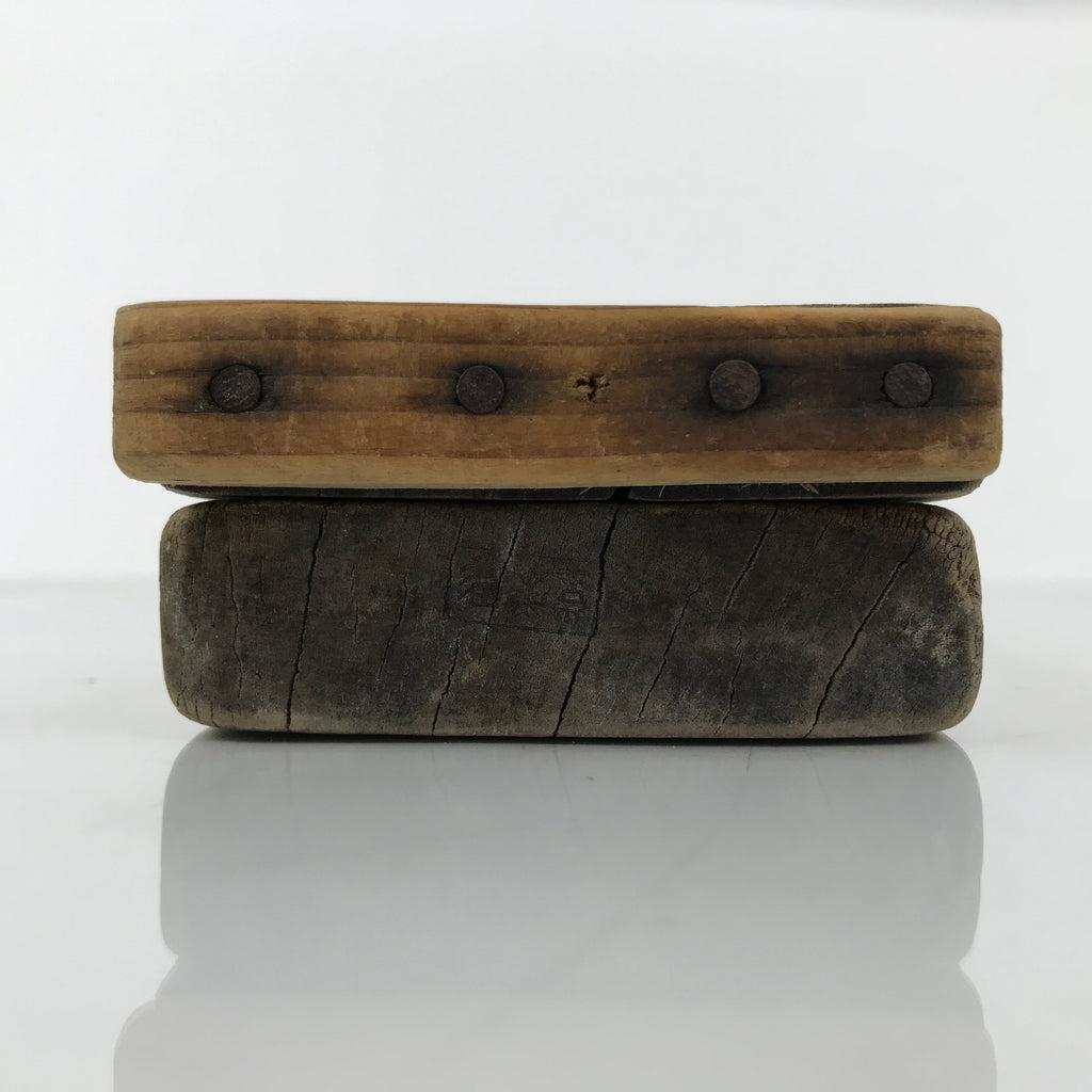 Japanese Wooden Carved Kashigata Cake Mold Sweet Wagashi Tied Kombu Kelp Kg754