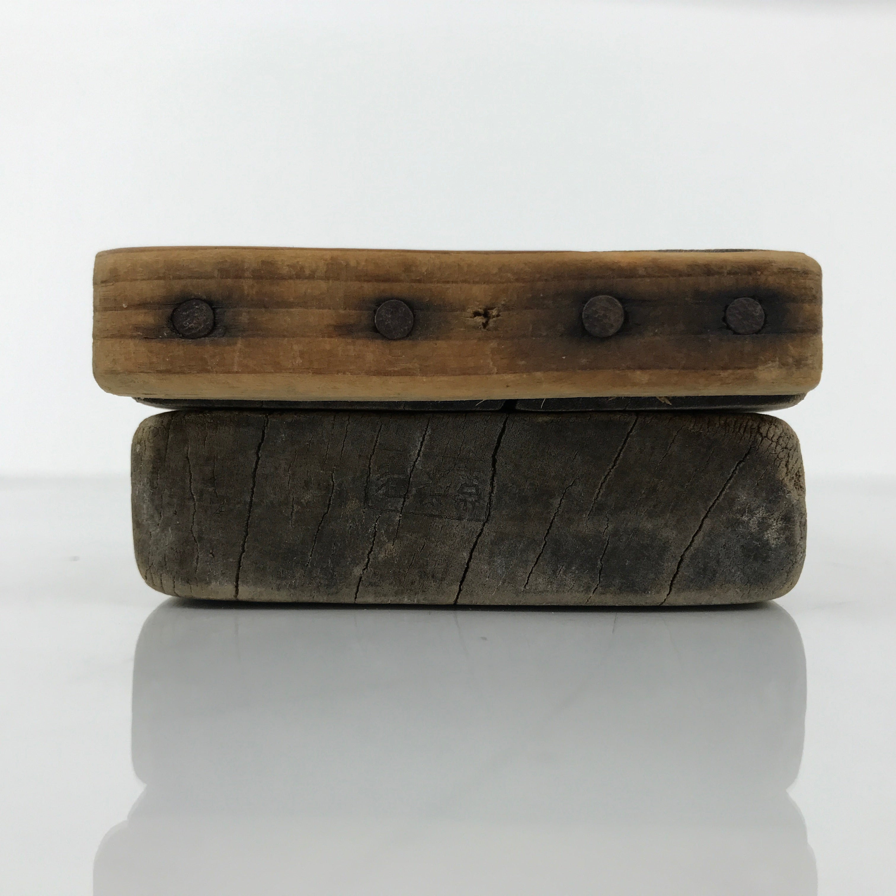 Japanese Wooden Carved Kashigata Cake Mold Sweet Wagashi Tied Kombu Kelp Kg754