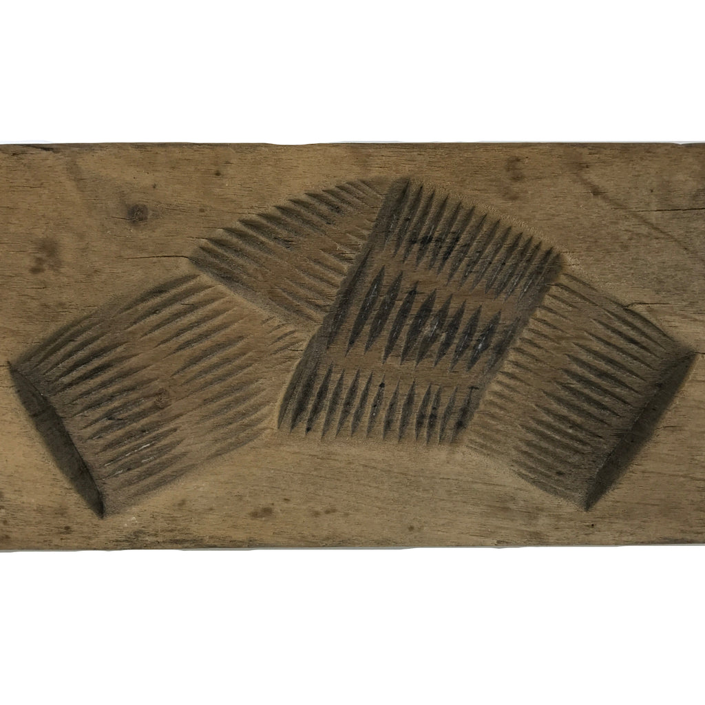 Japanese Wooden Carved Kashigata Cake Mold Sweet Wagashi Tied Kombu Kelp Kg754