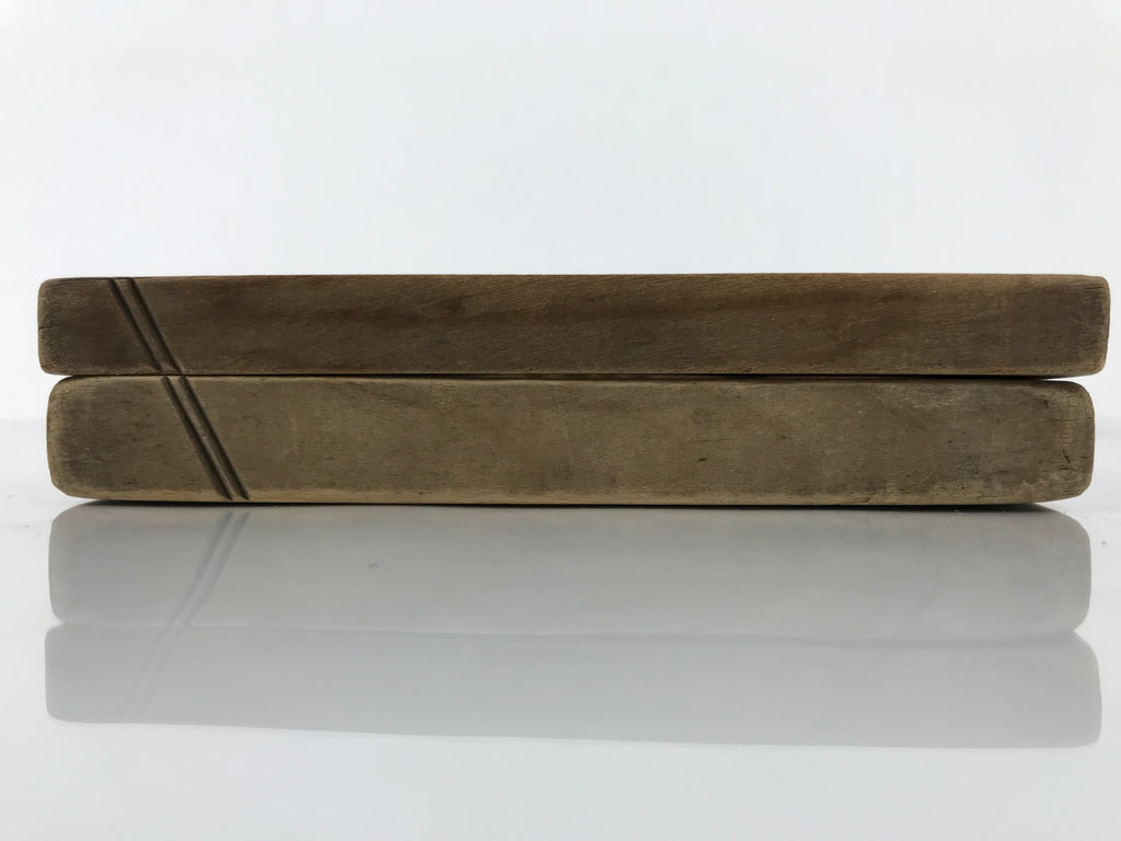 Japanese Wooden Carved Kashigata Cake Mold Sweet Wagashi Tied Kombu Kelp Kg781