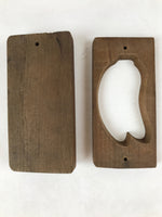 Japanese Wooden Carved Kashigata Cake Mold Vtg Sweet Wagashi Banana Fruit Kg520