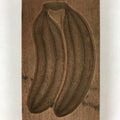 Japanese Wooden Carved Kashigata Cake Mold Vtg Sweet Wagashi Banana Fruit Kg520