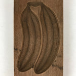 Japanese Wooden Carved Kashigata Cake Mold Vtg Sweet Wagashi Banana Fruit Kg520