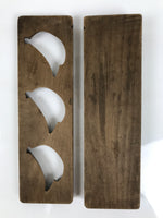 Japanese Wooden Carved Kashigata Cake Mold Vtg Sweet Wagashi Banana Fruit Kg774