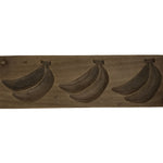 Japanese Wooden Carved Kashigata Cake Mold Vtg Sweet Wagashi Banana Fruit Kg774
