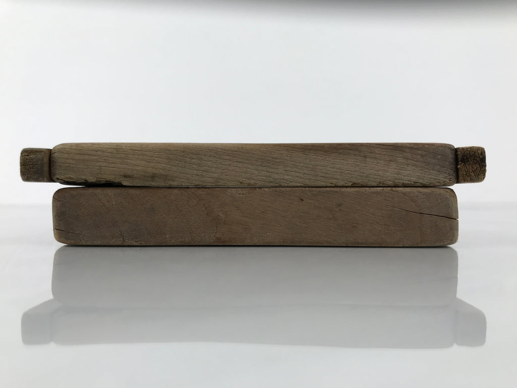 Japanese Wooden Carved Kashigata Cake Mold Vtg Sweet Wagashi Banana Fruit Kg798