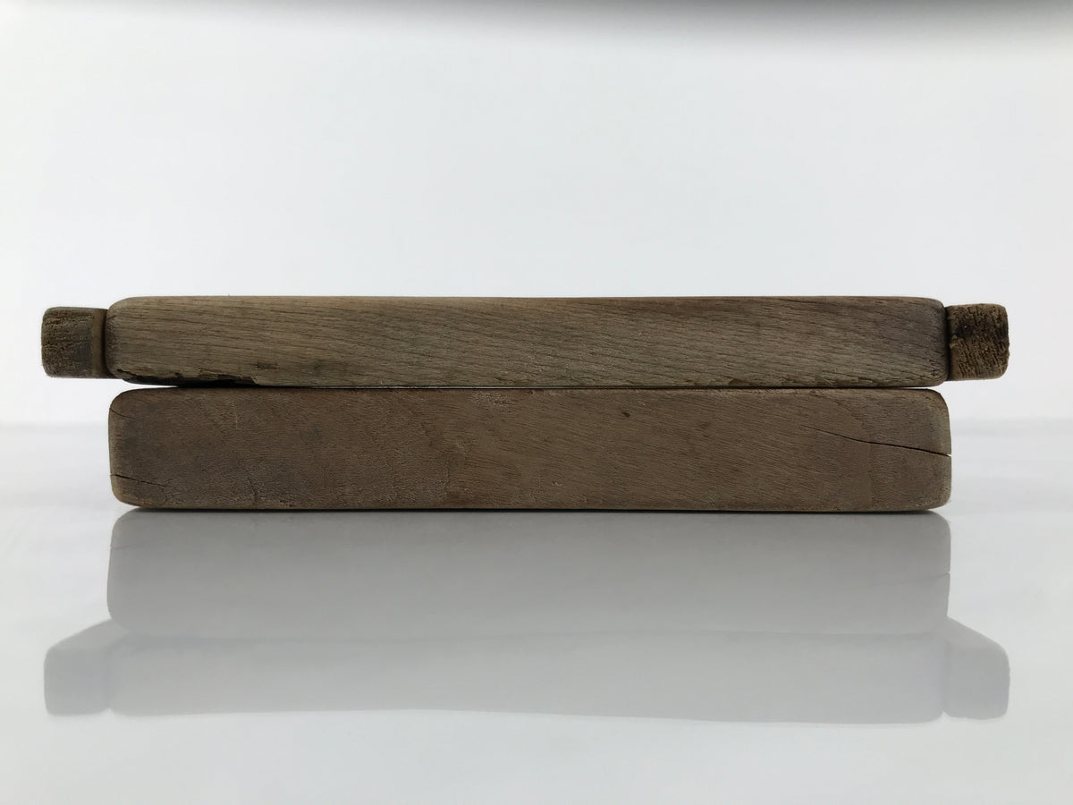 Japanese Wooden Carved Kashigata Cake Mold Vtg Sweet Wagashi Banana Fruit Kg798