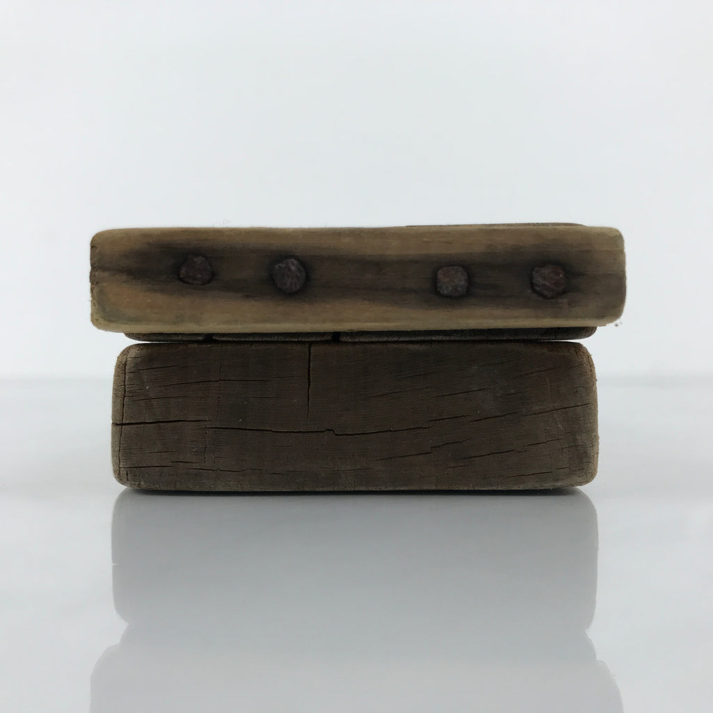 Japanese Wooden Carved Kashigata Cake Mold Vtg Sweet Wagashi Banana Fruit Kg798