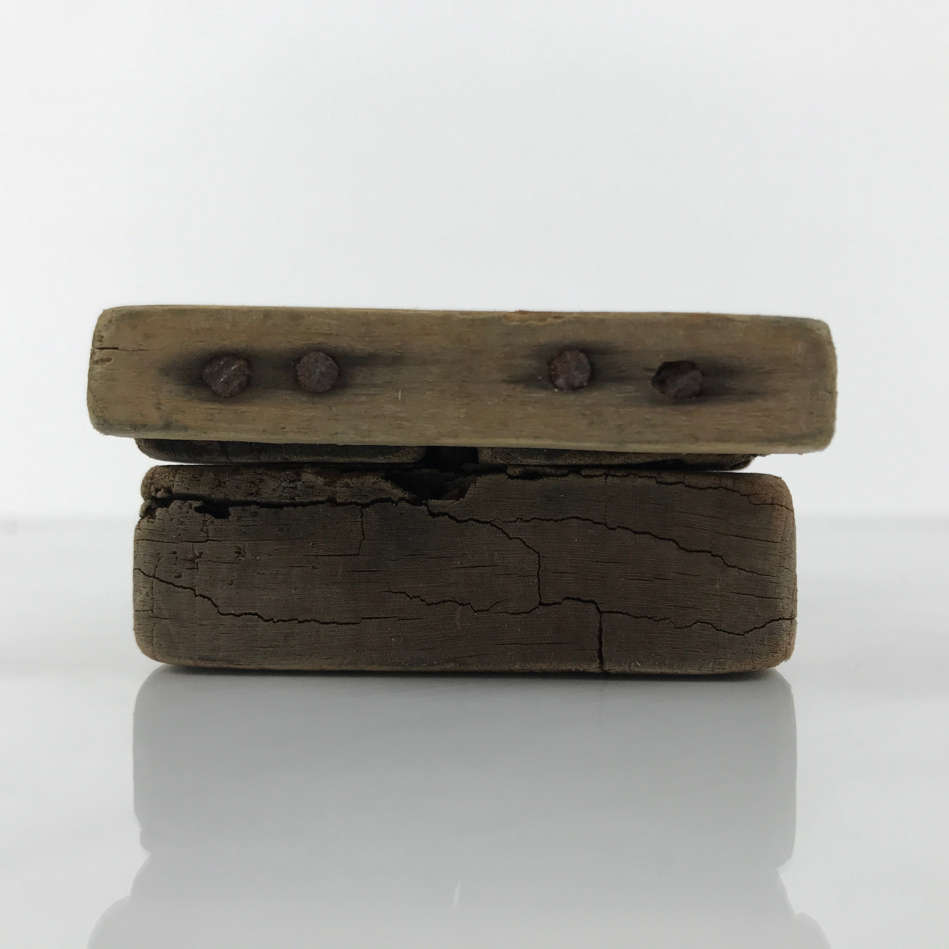 Japanese Wooden Carved Kashigata Cake Mold Vtg Sweet Wagashi Banana Fruit Kg798