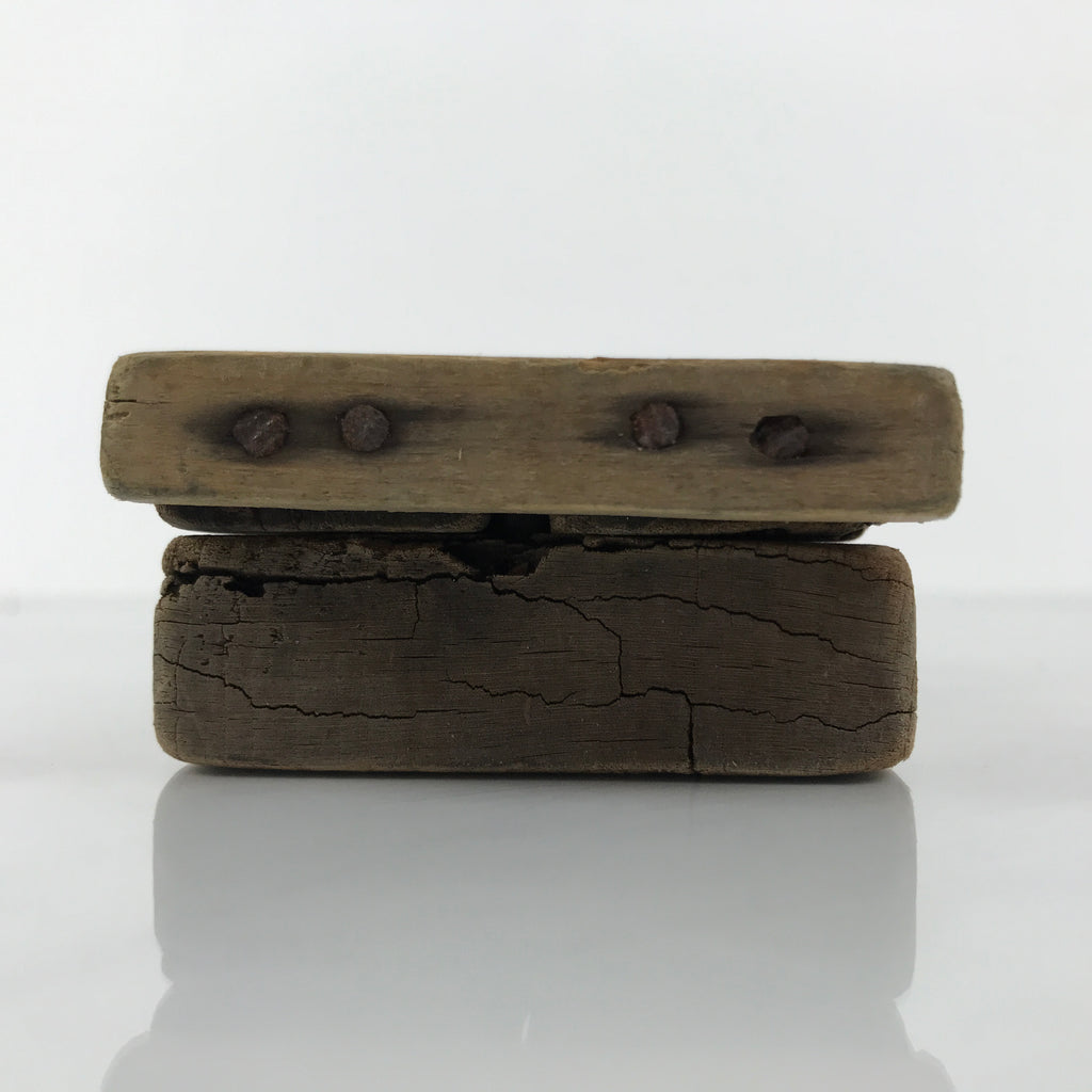 Japanese Wooden Carved Kashigata Cake Mold Vtg Sweet Wagashi Banana Fruit Kg798