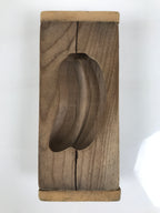 Japanese Wooden Carved Kashigata Cake Mold Vtg Sweet Wagashi Banana Fruit Kg798