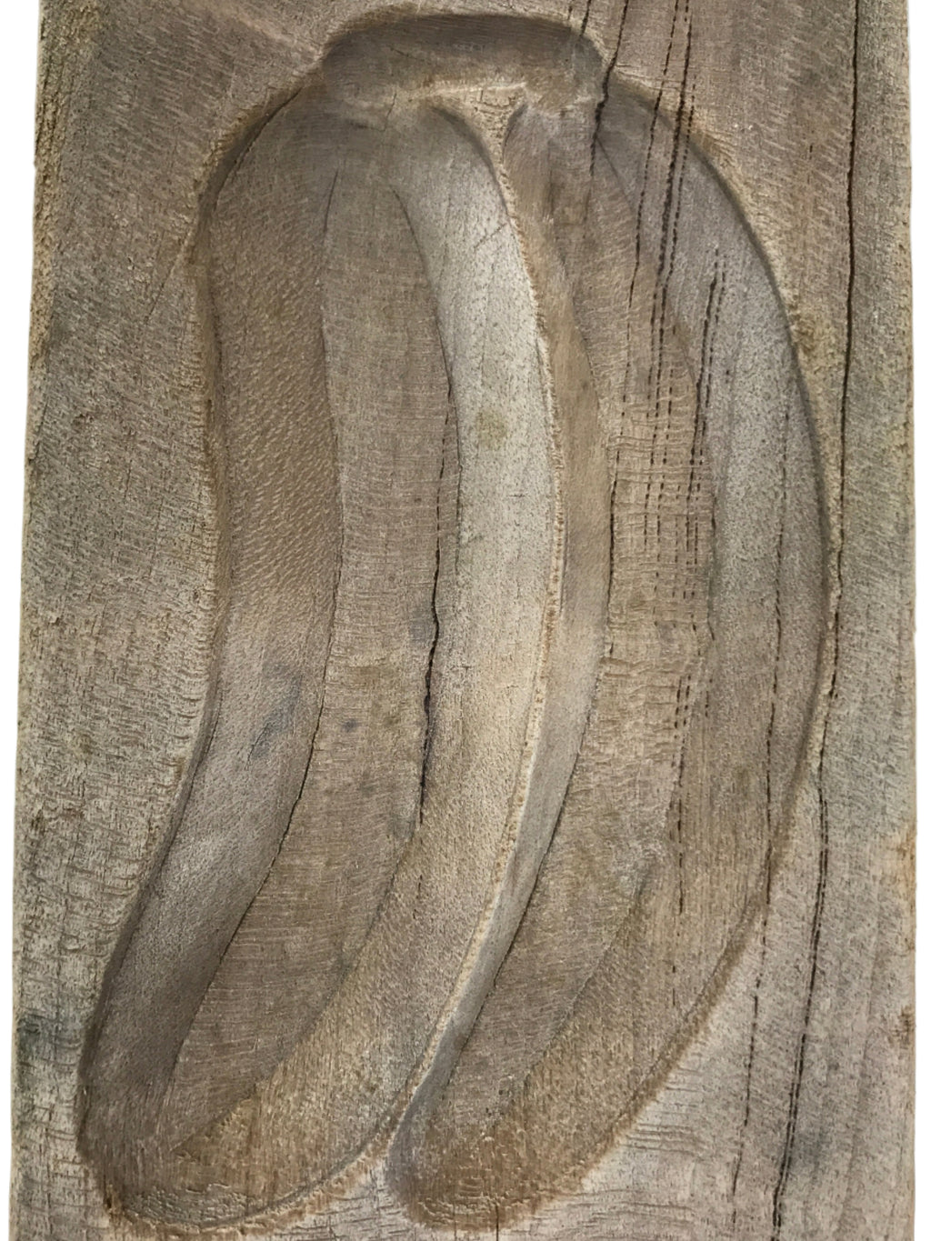 Japanese Wooden Carved Kashigata Cake Mold Vtg Sweet Wagashi Banana Fruit Kg798