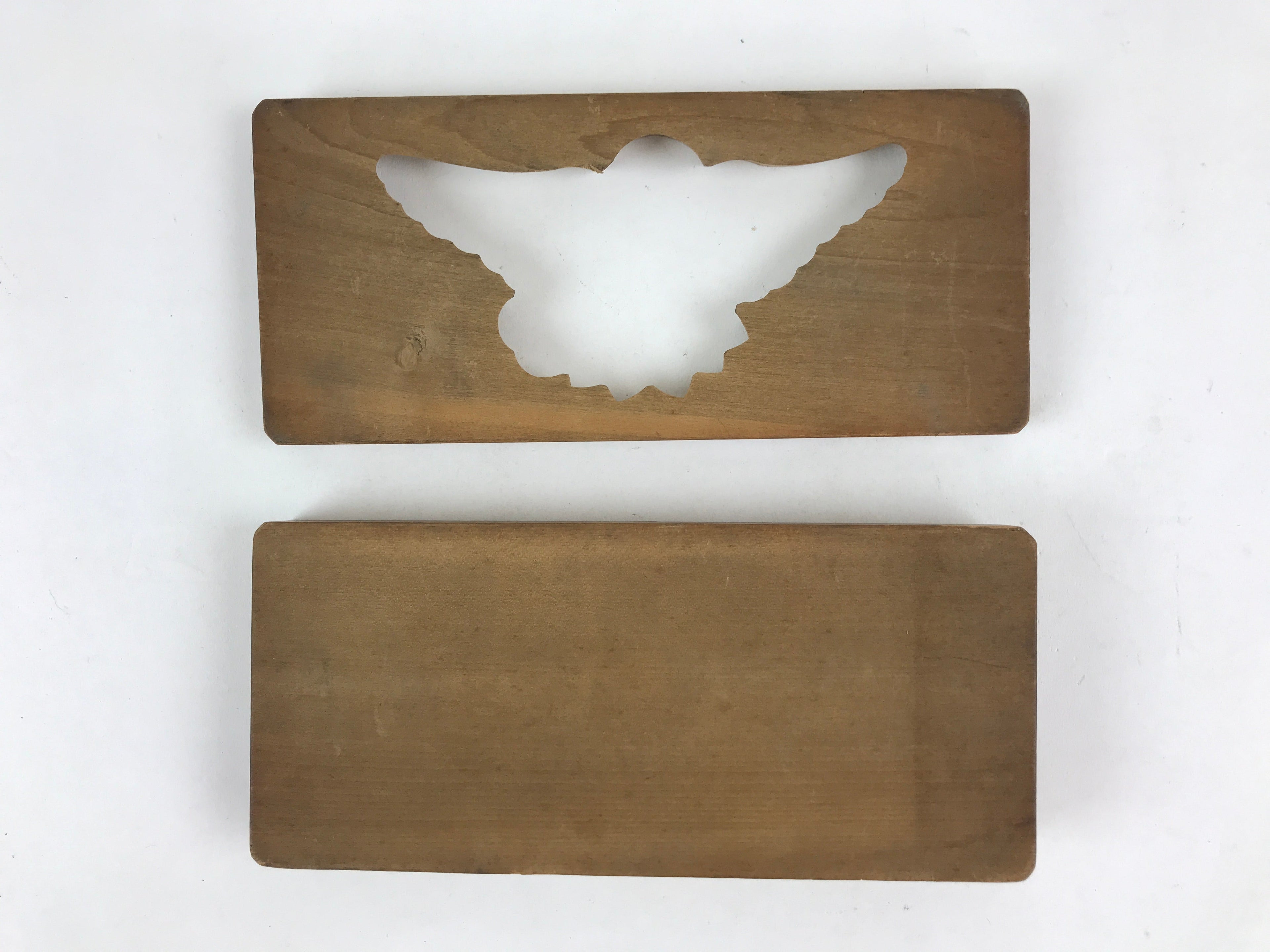 Japanese Wooden Carved Kashigata Cake Mold Vtg Sweet Wagashi Bird Kg466