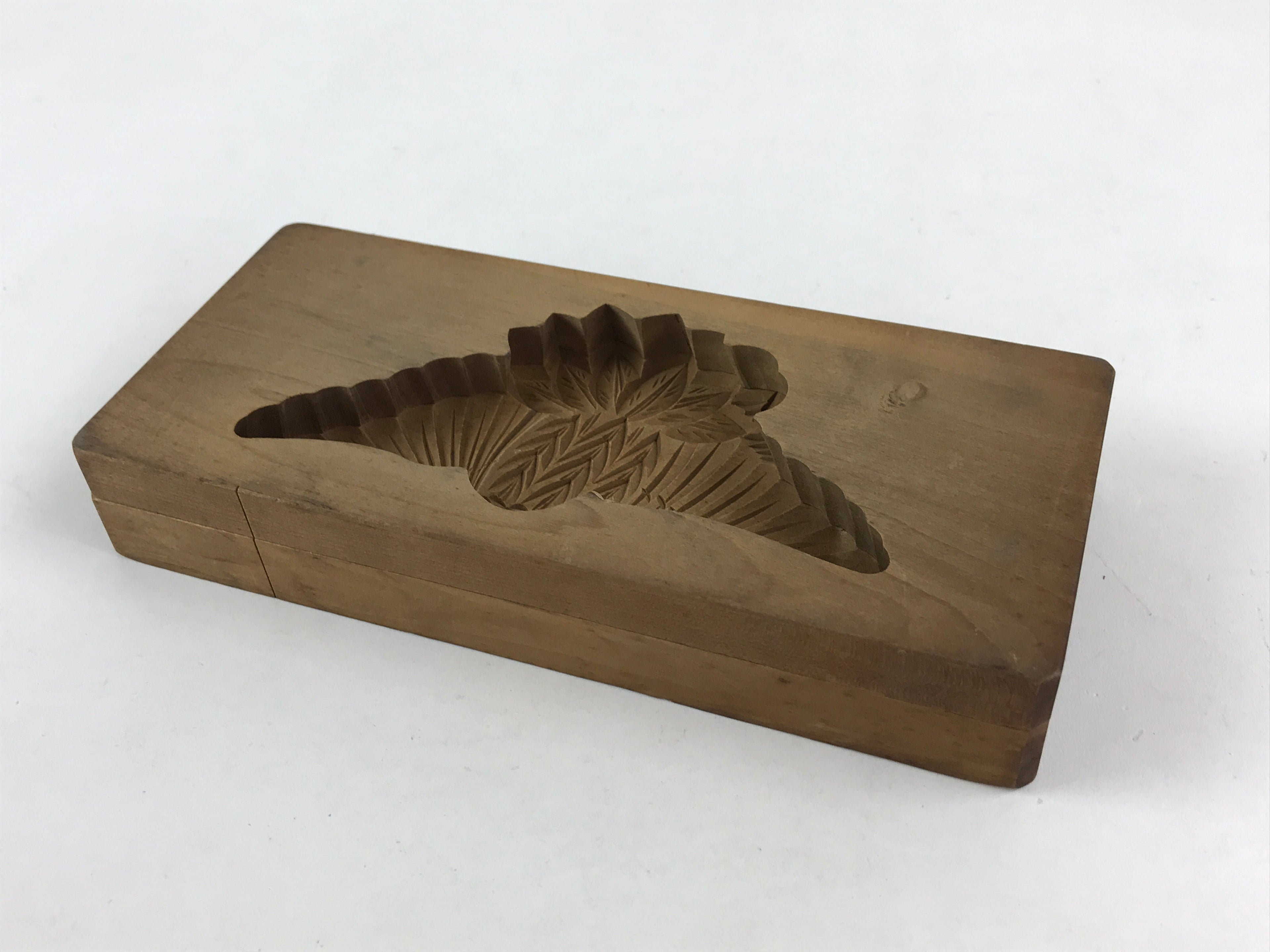 Japanese Wooden Carved Kashigata Cake Mold Vtg Sweet Wagashi Bird Kg466