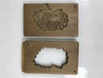 Japanese Wooden Carved Kashigata Cake Mold Vtg Sweet Wagashi Chrysanthemum Kg628