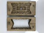 Japanese Wooden Carved Kashigata Cake Mold Vtg Sweet Wagashi Cloud Frame Kg756
